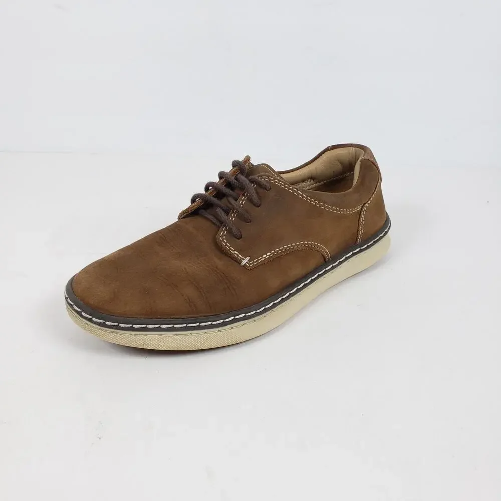 Johnston & Murphy Boys Size 1Y Brown Leather Formal Dress Shoes 28-8260
